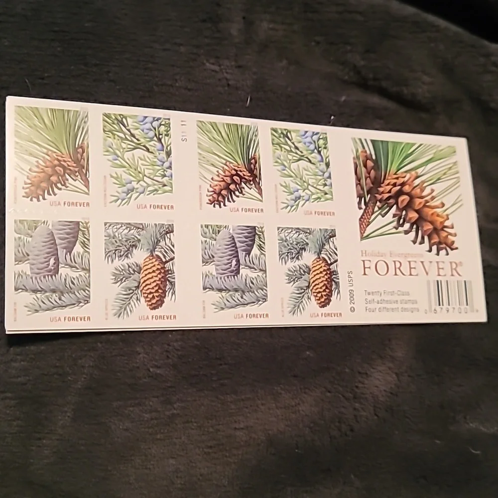 100 Holiday‎ Evergreen 2010 USPS Forever Postage Stamps Postal  Wedding Invites